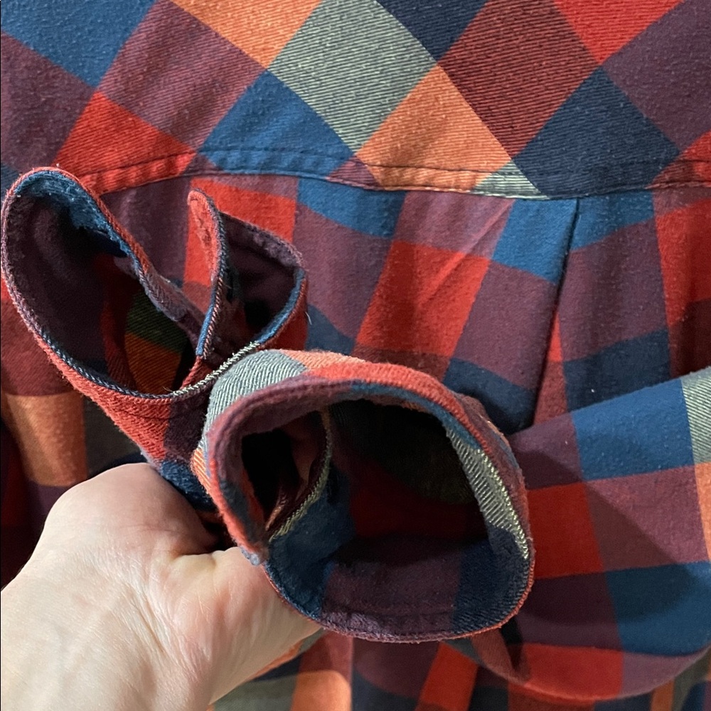 BURTON Grace Multicolor Plaid Button Down Women’s XS Colourful Flannel Shirt - Picture 7 of 11